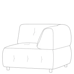 Modul-Polstercouch Eckelement in Graugrün - Aramato^Wohnen New