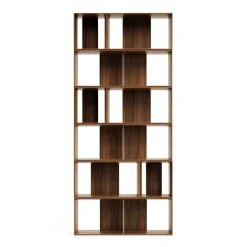 Wohnen Modulregal in Nussbaum Furnier - Abelle (neunteilig)