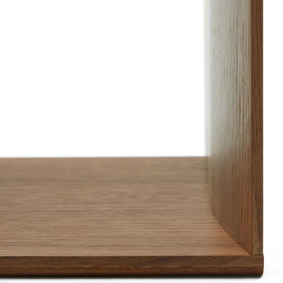 Wohnen Modulregal in Nussbaum Furnier - Abelle (neunteilig)