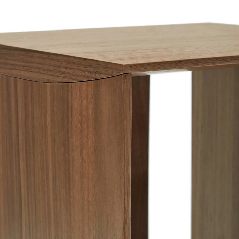 Wohnen Modulregal in Nussbaum Furnier - Abelle (neunteilig)