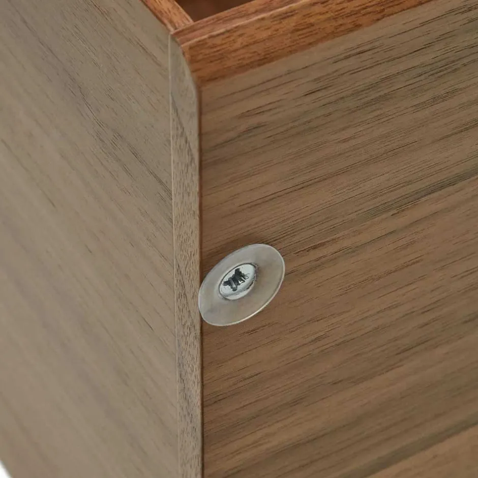 Wohnen Modulregal in Nussbaum Furnier - Abelle (neunteilig)