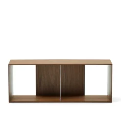 Wohnen Modulregal in Nussbaum Furnier - Abelle (neunteilig)