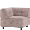 Modulsofa Eckelement aus Cord Mauve - Samorah^Wohnen Outlet