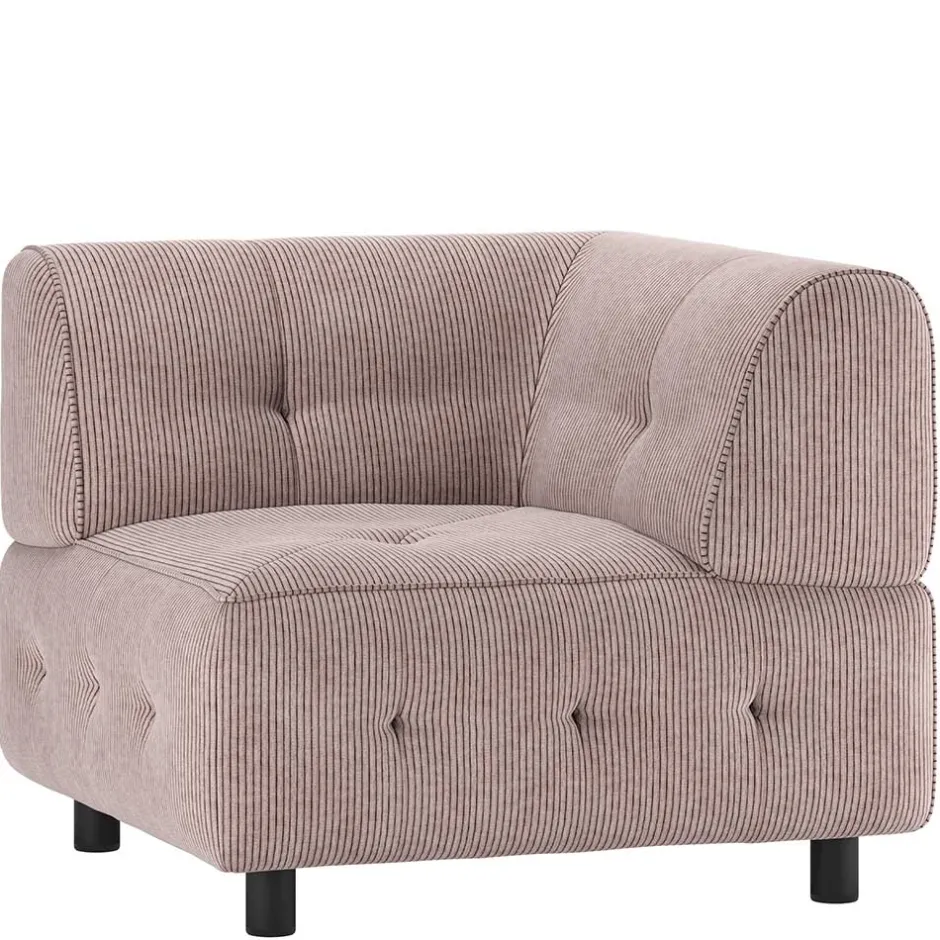 Modulsofa Eckelement aus Cord Mauve - Samorah^Wohnen Outlet