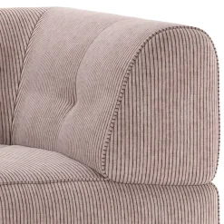 Modulsofa Eckelement aus Cord Mauve - Samorah^Wohnen Outlet