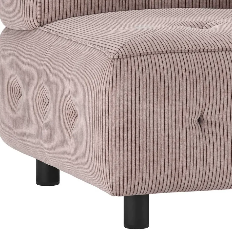 Modulsofa Eckelement aus Cord Mauve - Samorah^Wohnen Outlet
