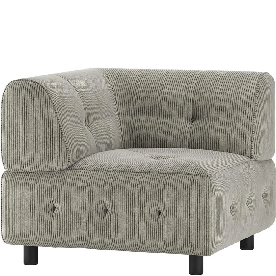 Modulsofa Eckelement in Graugrün Cord - Andina^Wohnen New