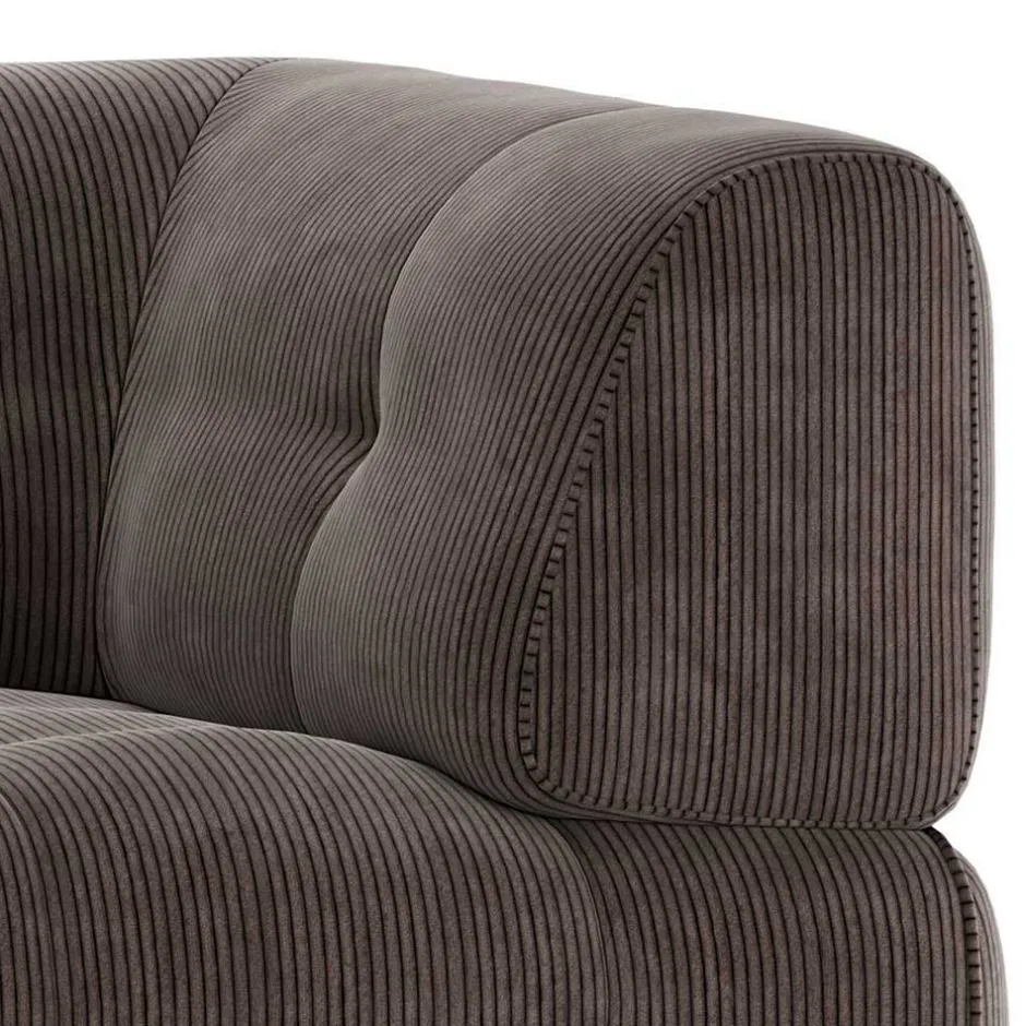 Modulsofa Eckteil aus Cord Graubraun - Vita^Wohnen Best