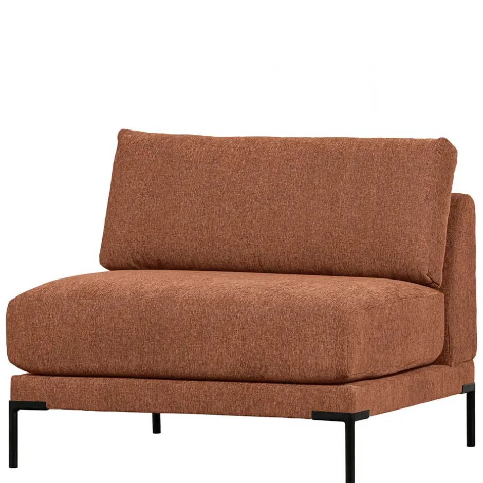 Wohnen Modulsofa Element in Rost Braun Chenille - Brixx
