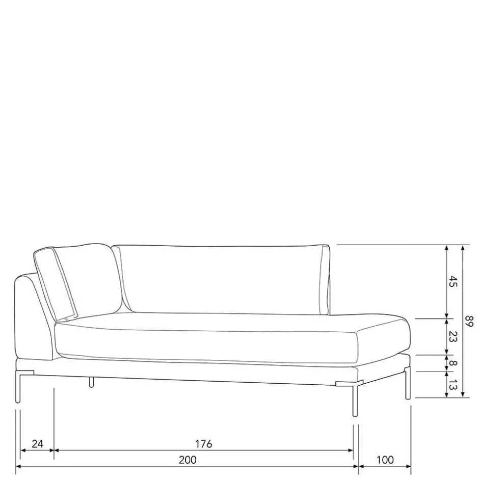 Modulsofa Recamiere in Rost Braun - Brixx^Wohnen Outlet