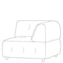 Modul-Wohnlandschaft Ecke in Graubraun - Shinin^Wohnen Clearance