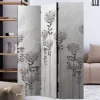 Monochrom bedruckter Paravent mit floralem Motiv - Stepana^Wohnen Hot