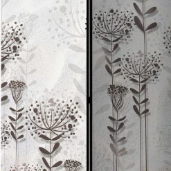 Monochrom bedruckter Paravent mit floralem Motiv - Stepana^Wohnen Hot