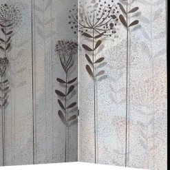 Monochrom bedruckter Paravent mit floralem Motiv - Stepana^Wohnen Hot