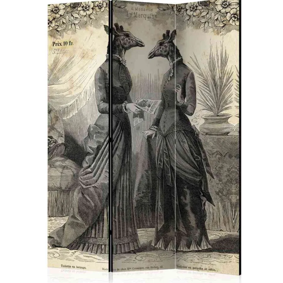 Wohnen Monochromer Paravent 135x172 cm - Loirena