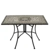 Wohnen Mosaik Gartentisch in Schwarz & Grau - Tasmania