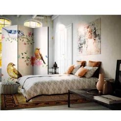 Motiv Paravent Gemalte Singvögel - Harvests^Wohnen Clearance