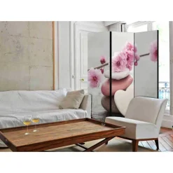 Motiv Paravent Kirschblüten & Herz Steine - Drois^Wohnen Hot