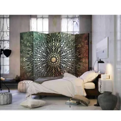 Wohnen Motiv Paravent mit 5 Leinwand-Flügeln - Malvarion