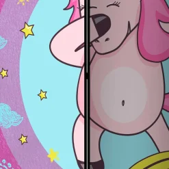 Kinder Wohnen Motiv Paravent Tanzendes Einhorn Dab - Loho