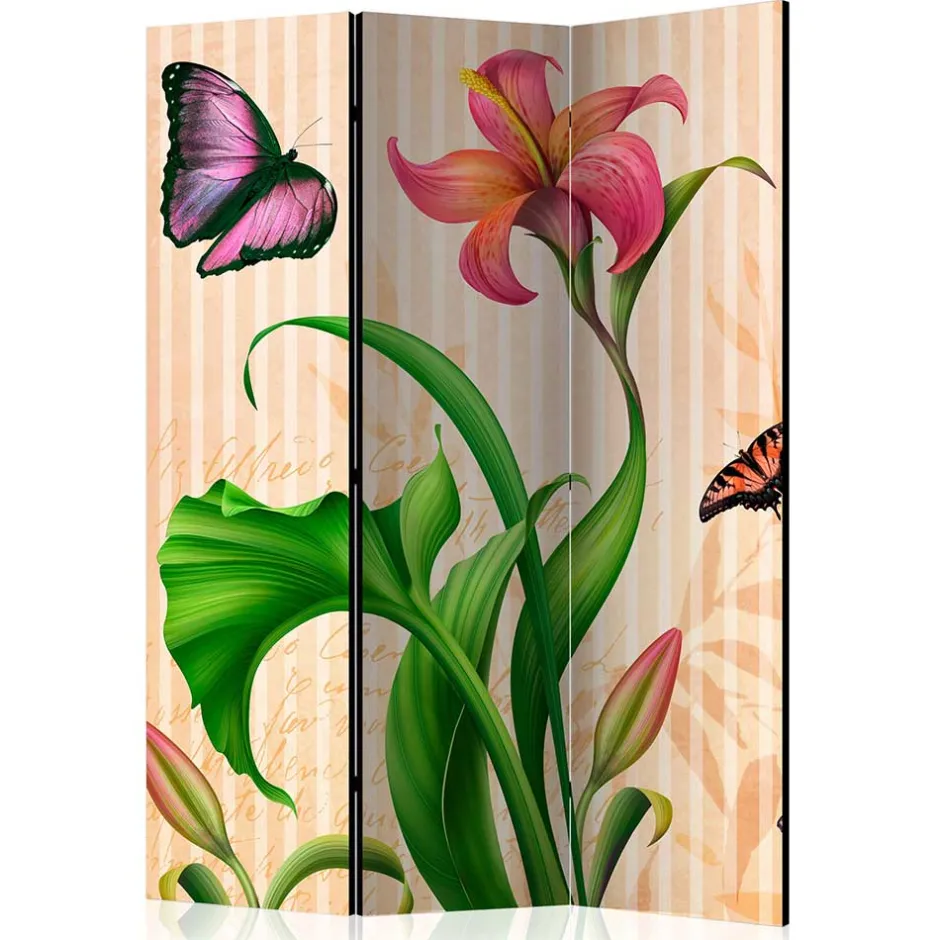 Wohnen Motiv Trennwand Blume & Schmetterlinge - Rovigo