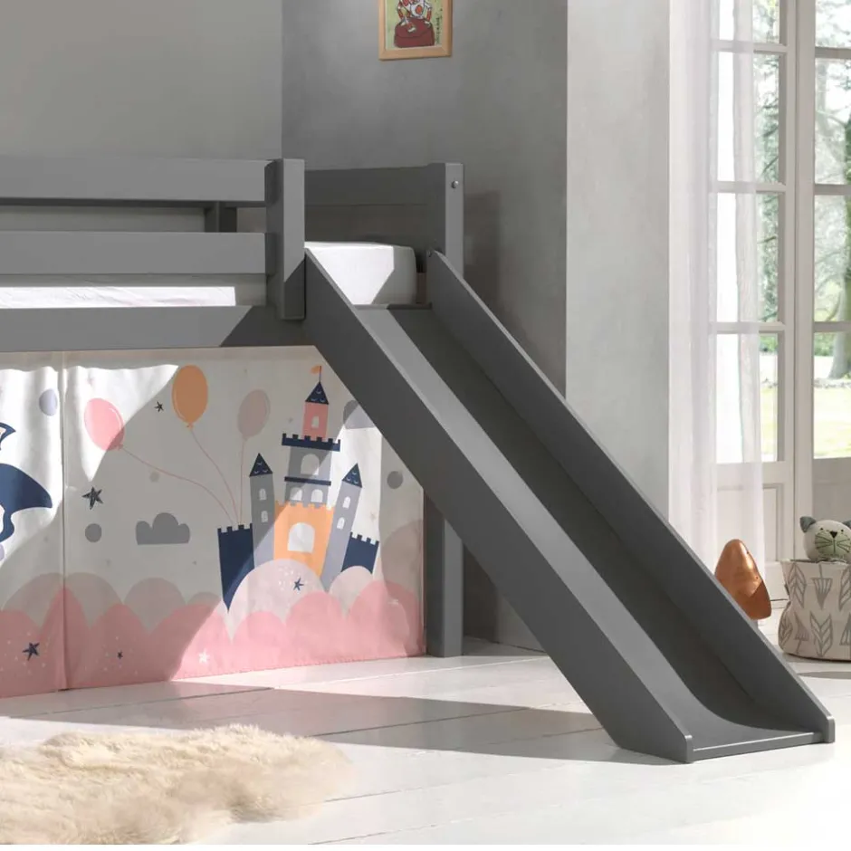 Kinder Wohnen Märchenhaftes Hochbett mit Vorhangset - Karin