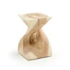 Wohnen Mungur Holz Beistelltisch im Sanduhr Design - Topherus