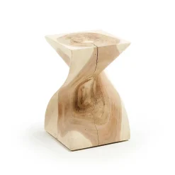 Wohnen Mungur Holz Beistelltisch im Sanduhr Design - Topherus