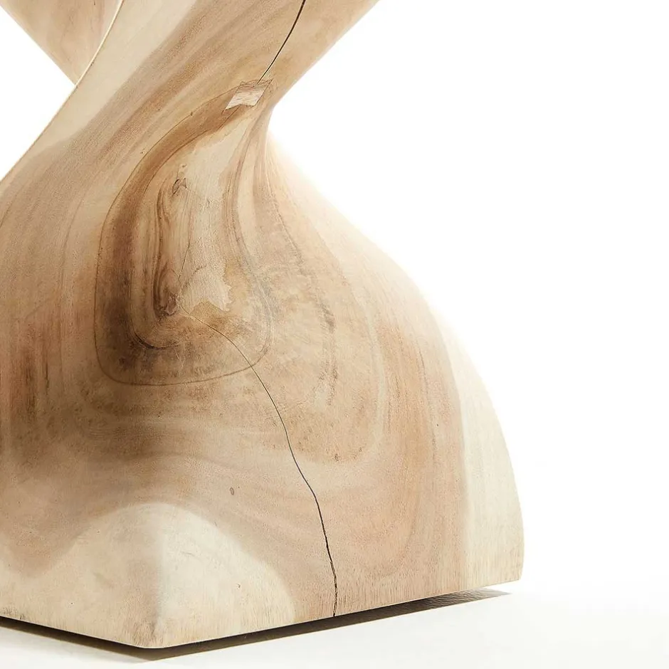 Wohnen Mungur Holz Beistelltisch im Sanduhr Design - Topherus