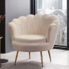 Wohnen Muschel Designsessel in Creme Boucle - Ucera
