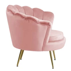 Wohnen Muschel Loungesessel in Rosa & Gold - Intiatos