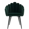 Wohnen Muschel-Designstuhl in Dunkelgrün Samt - Kenia