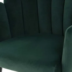 Wohnen Muschel-Designstuhl in Dunkelgrün Samt - Kenia