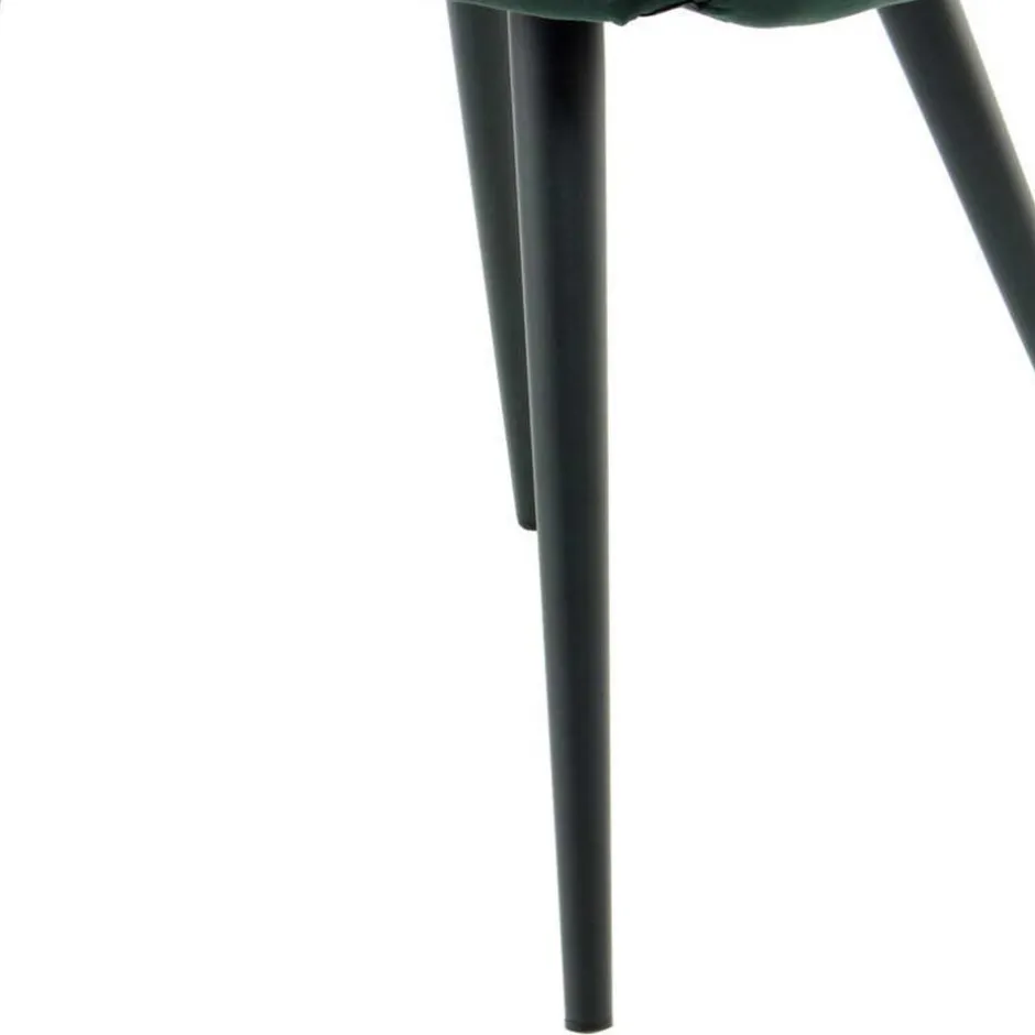 Wohnen Muschel-Designstuhl in Dunkelgrün Samt - Kenia