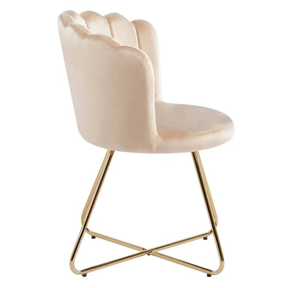 Muschelstühle in Beige und Gold - Cagahan (2er Set)^Wohnen Sale