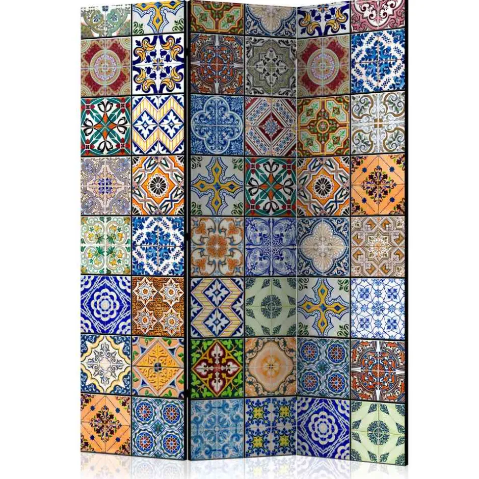 Muster Kachel Optik Paravent in Bunt - Nany^Wohnen Clearance