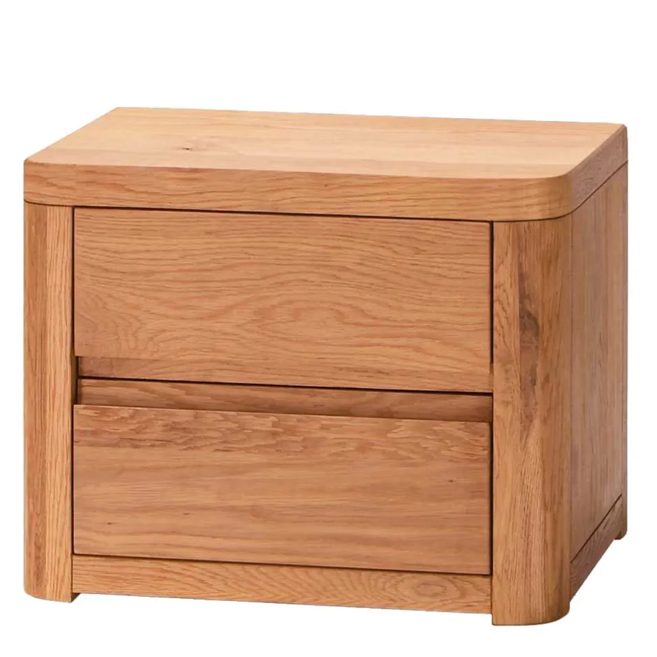 Wohnen Nachtkommode aus Eiche gebürstet & geölt - Finley