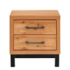Nachtkommode aus Kernbuche & Eisen - Dimphi^Wohnen Sale