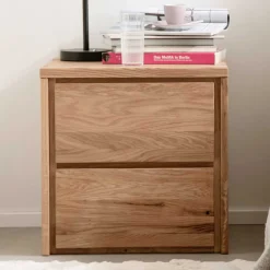 Wohnen Nachtkommode aus massivem Eichenholz - Villa