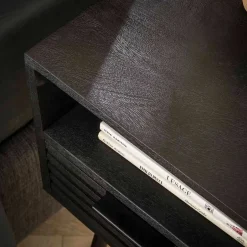 Wohnen Nachtkommode Beistelltisch in Schwarz - Jadamos