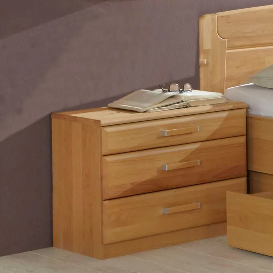 Nachtkommode Bordeaux aus Erle (2er Set)^Wohnen Best