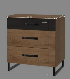 Nachtkommode im Industry und Loft Stil - Bram^Wohnen Outlet