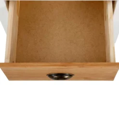 Wohnen Nachtkommode im Landhaus Look mit Metallgriffen - Xasimir