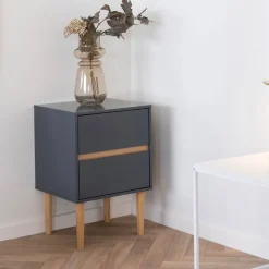 Nachtkommode in Dunkelgrau - Jayant^Wohnen