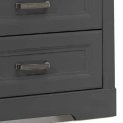 Nachtkommode in Dunkelgrau mit Wildeiche - Zenuvra^Wohnen Hot