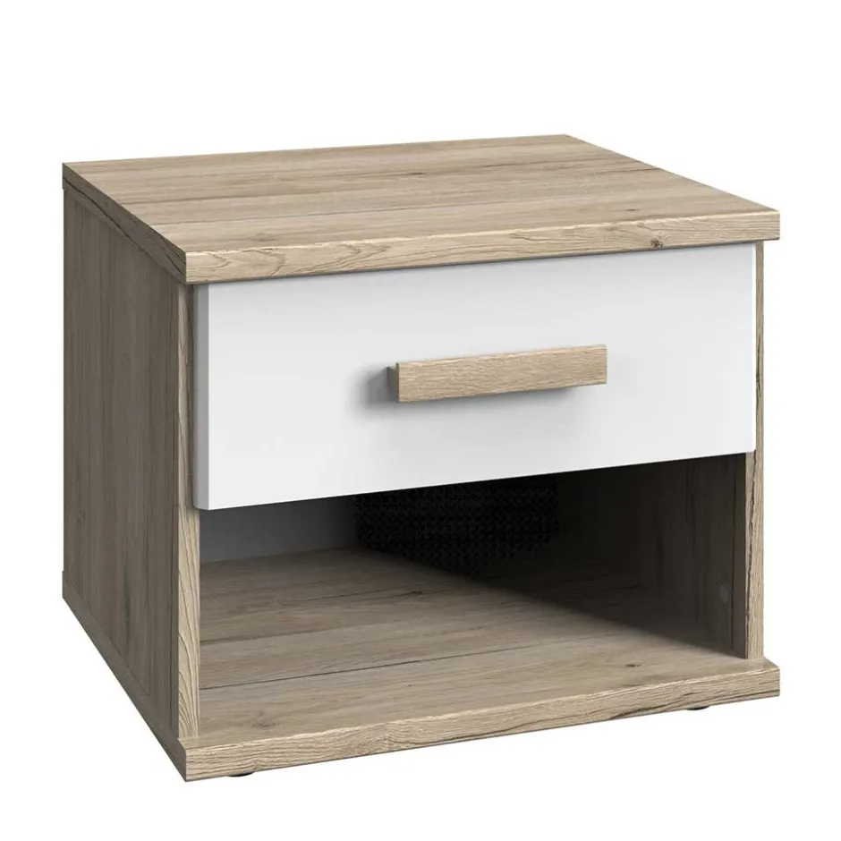 Nachtkommode in Eiche San Remo & Weiß - Folio^Wohnen Best