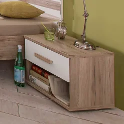 Nachtkommode in Eiche San Remo & Weiß - Folio^Wohnen Best
