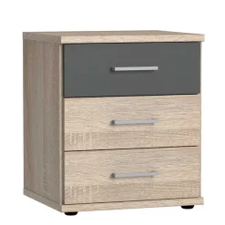 Nachtkommode in Eiche Sägerau & Grau - Danah^Wohnen Discount