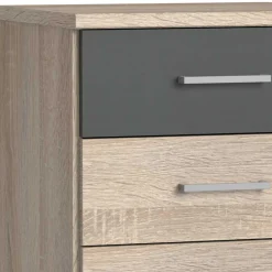 Nachtkommode in Eiche Sägerau & Grau - Danah^Wohnen Discount