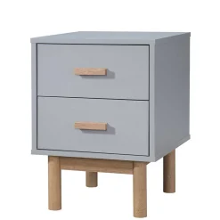 Nachtkommode in Grau mit Eiche - Caldaro^Wohnen Online